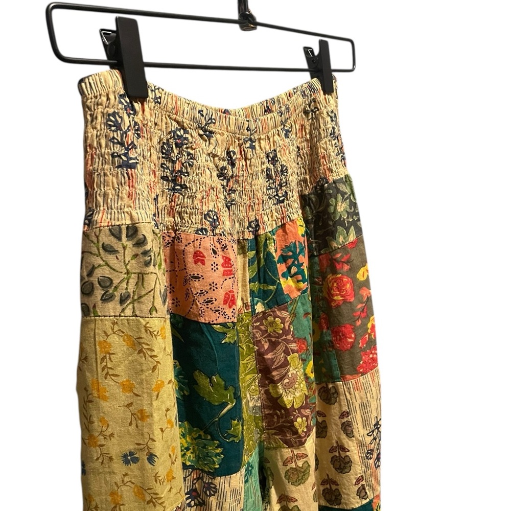 Patchwork Multicolor Women's Pants. 100% Cotton. … - image 2